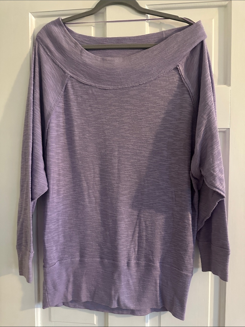 Free People Lavender Off-the-Shoulder Sweater